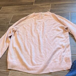 Mock neck pink sweater